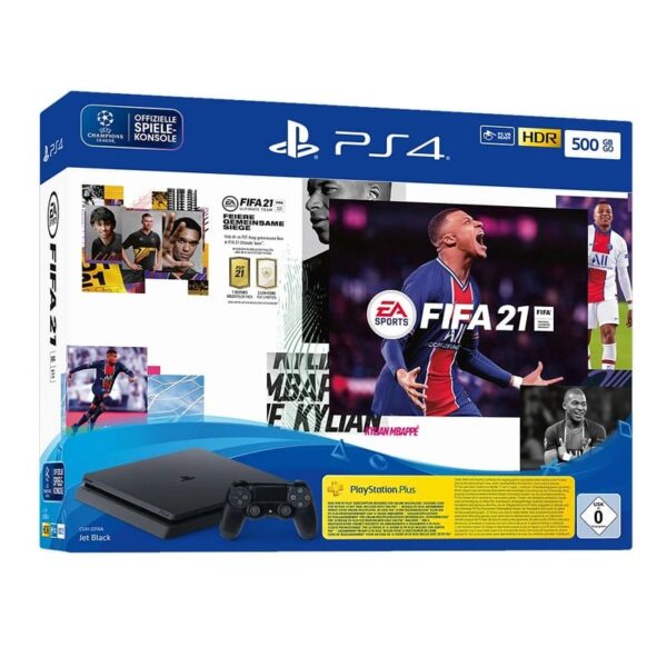 PS4 Konsole Slim 500GB + FIFA 21 Disk Bundle
