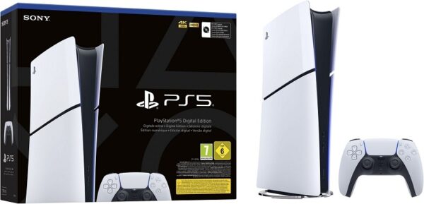 Playstation 5 Digital (Slim) weiß/schwarz Ohne extra Controller